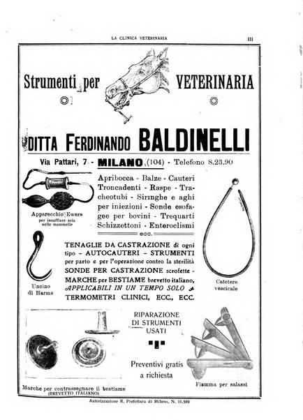 La clinica veterinaria rivista di medicina e chirurgia pratica degli animali domestici