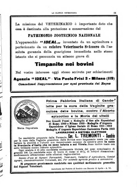 La clinica veterinaria rivista di medicina e chirurgia pratica degli animali domestici