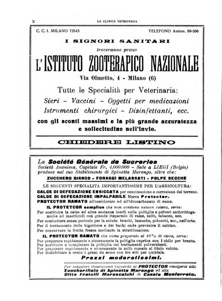 La clinica veterinaria rivista di medicina e chirurgia pratica degli animali domestici