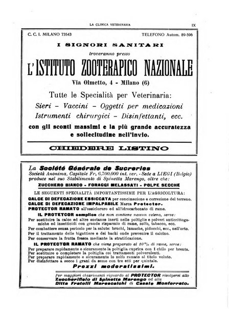 La clinica veterinaria rivista di medicina e chirurgia pratica degli animali domestici