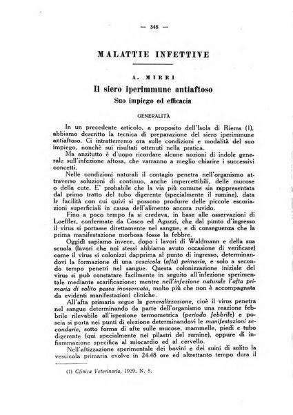 La clinica veterinaria rivista di medicina e chirurgia pratica degli animali domestici