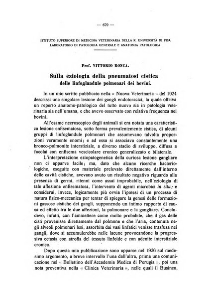 La clinica veterinaria rivista di medicina e chirurgia pratica degli animali domestici