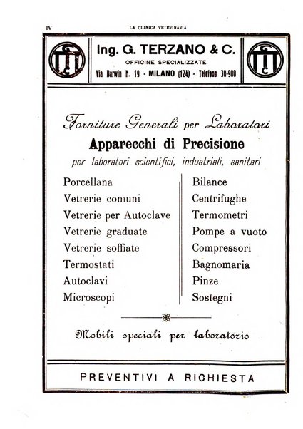 La clinica veterinaria rivista di medicina e chirurgia pratica degli animali domestici