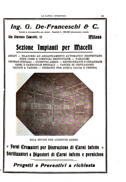 La clinica veterinaria rivista di medicina e chirurgia pratica degli animali domestici