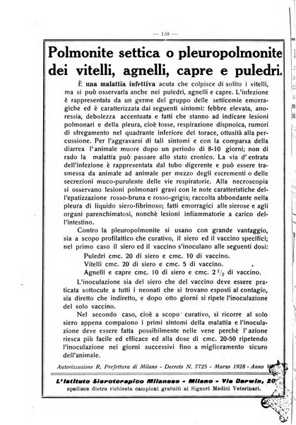 La clinica veterinaria rivista di medicina e chirurgia pratica degli animali domestici