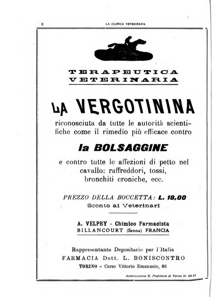 La clinica veterinaria rivista di medicina e chirurgia pratica degli animali domestici