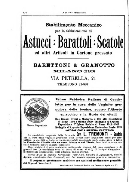 La clinica veterinaria rivista di medicina e chirurgia pratica degli animali domestici