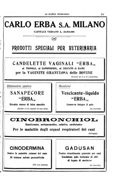 La clinica veterinaria rivista di medicina e chirurgia pratica degli animali domestici