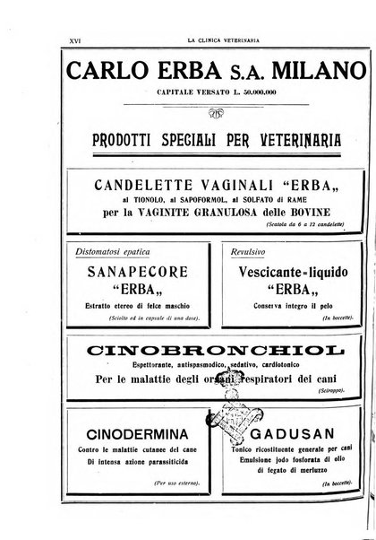 La clinica veterinaria rivista di medicina e chirurgia pratica degli animali domestici