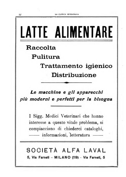 La clinica veterinaria rivista di medicina e chirurgia pratica degli animali domestici