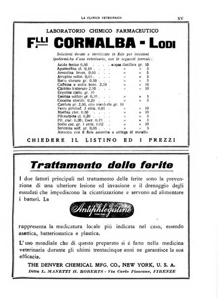 La clinica veterinaria rivista di medicina e chirurgia pratica degli animali domestici