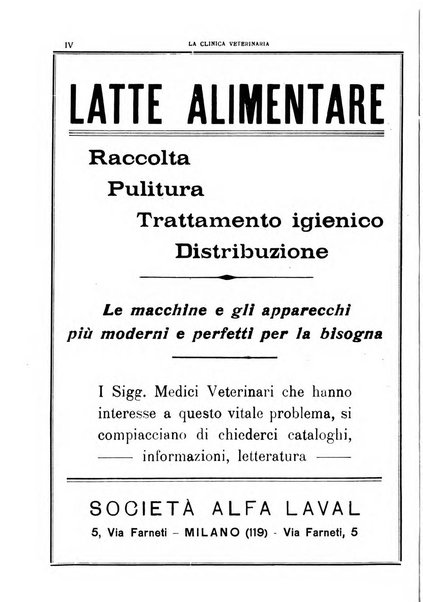 La clinica veterinaria rivista di medicina e chirurgia pratica degli animali domestici