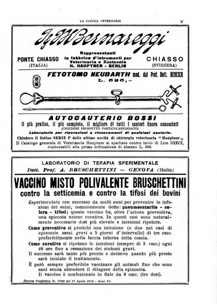 La clinica veterinaria rivista di medicina e chirurgia pratica degli animali domestici