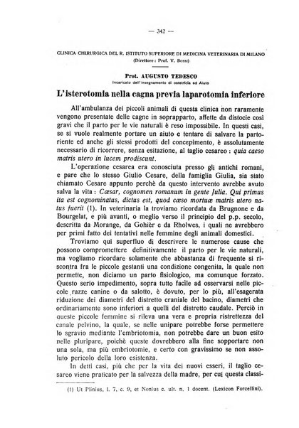 La clinica veterinaria rivista di medicina e chirurgia pratica degli animali domestici