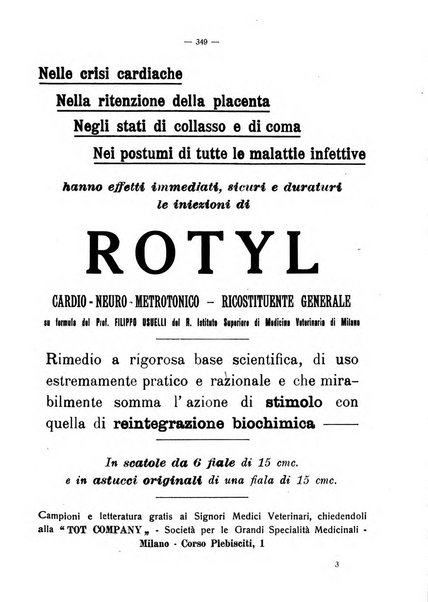 La clinica veterinaria rivista di medicina e chirurgia pratica degli animali domestici