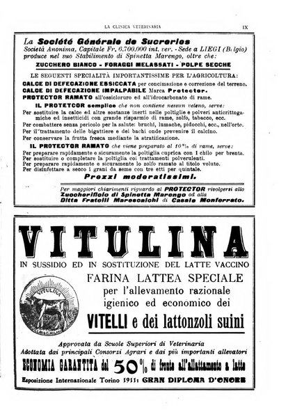 La clinica veterinaria rivista di medicina e chirurgia pratica degli animali domestici