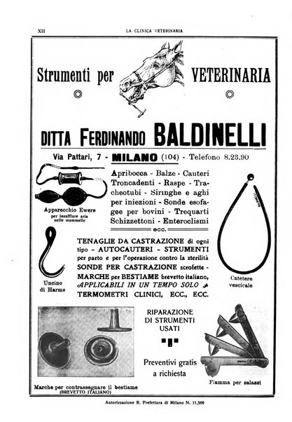 La clinica veterinaria rivista di medicina e chirurgia pratica degli animali domestici