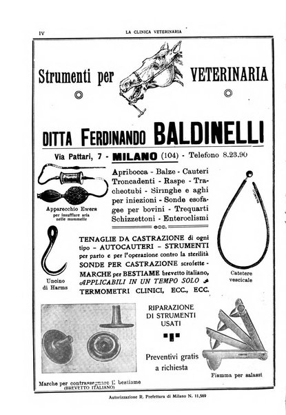 La clinica veterinaria rivista di medicina e chirurgia pratica degli animali domestici