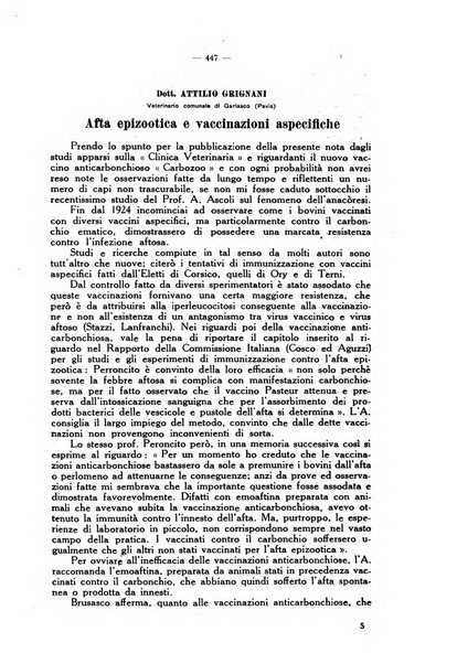 La clinica veterinaria rivista di medicina e chirurgia pratica degli animali domestici