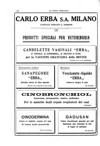 La clinica veterinaria rivista di medicina e chirurgia pratica degli animali domestici