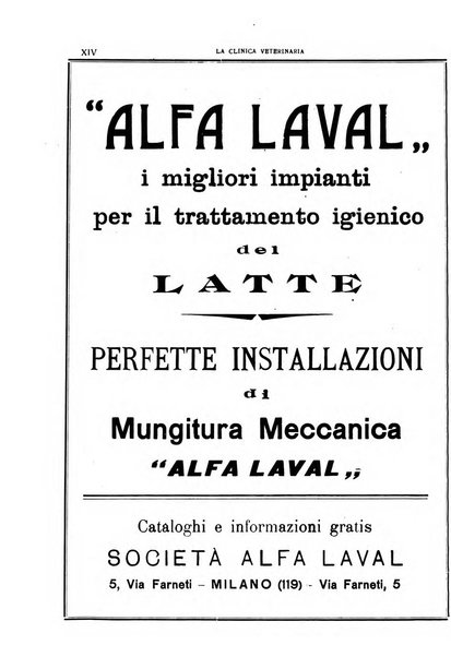 La clinica veterinaria rivista di medicina e chirurgia pratica degli animali domestici