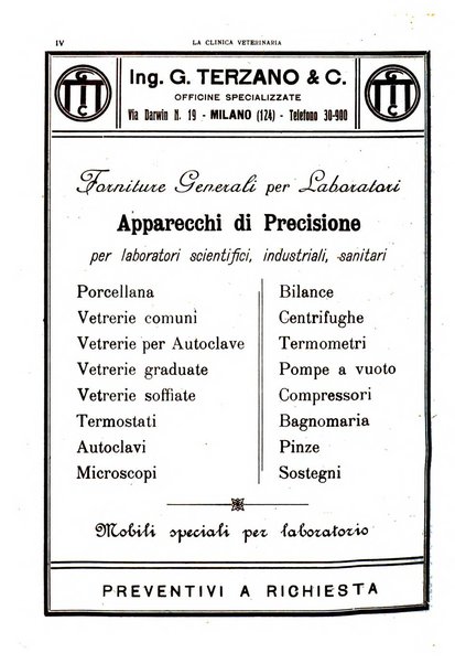 La clinica veterinaria rivista di medicina e chirurgia pratica degli animali domestici