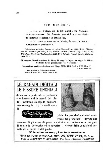 La clinica veterinaria rivista di medicina e chirurgia pratica degli animali domestici