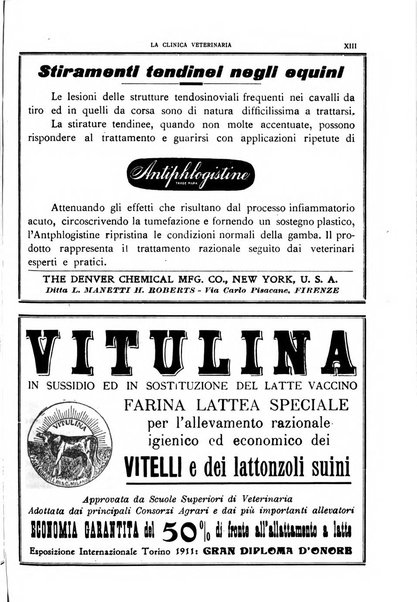 La clinica veterinaria rivista di medicina e chirurgia pratica degli animali domestici