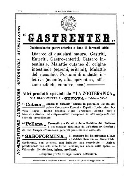 La clinica veterinaria rivista di medicina e chirurgia pratica degli animali domestici