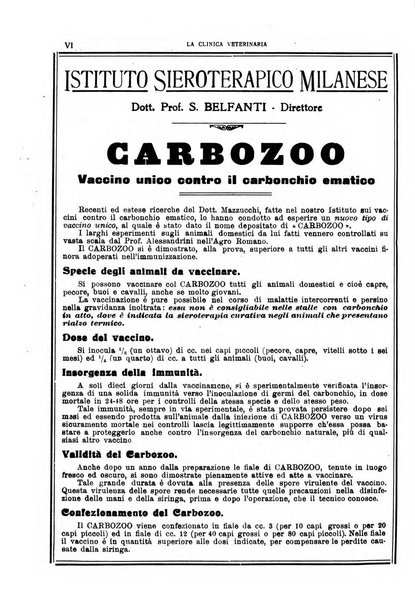 La clinica veterinaria rivista di medicina e chirurgia pratica degli animali domestici