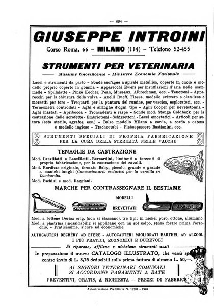 La clinica veterinaria rivista di medicina e chirurgia pratica degli animali domestici