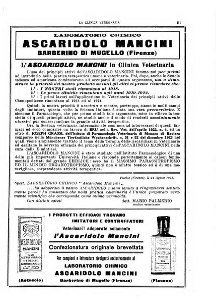 La clinica veterinaria rivista di medicina e chirurgia pratica degli animali domestici