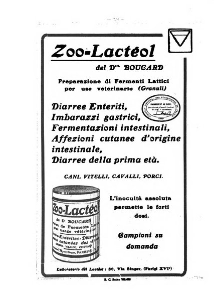 La clinica veterinaria rivista di medicina e chirurgia pratica degli animali domestici