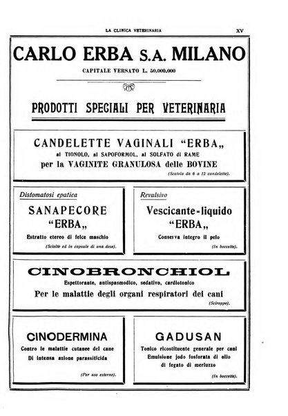 La clinica veterinaria rivista di medicina e chirurgia pratica degli animali domestici