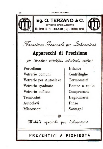 La clinica veterinaria rivista di medicina e chirurgia pratica degli animali domestici