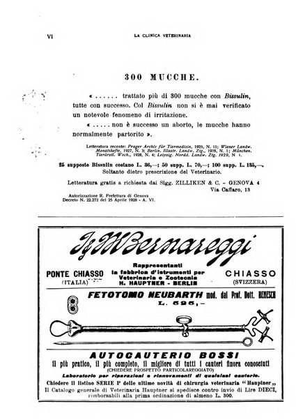 La clinica veterinaria rivista di medicina e chirurgia pratica degli animali domestici