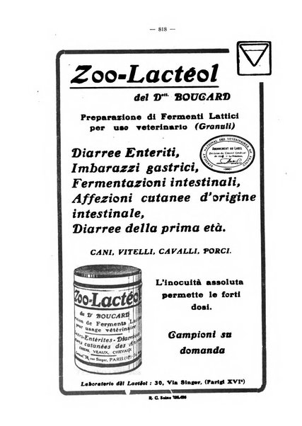 La clinica veterinaria rivista di medicina e chirurgia pratica degli animali domestici