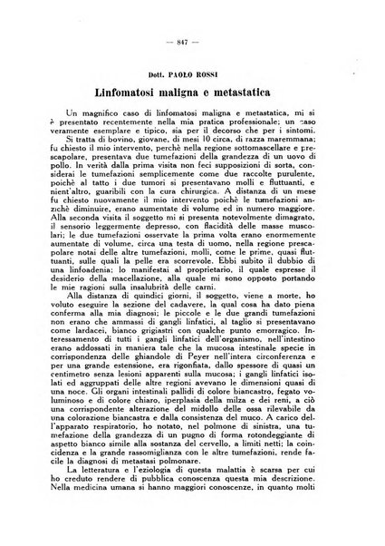 La clinica veterinaria rivista di medicina e chirurgia pratica degli animali domestici