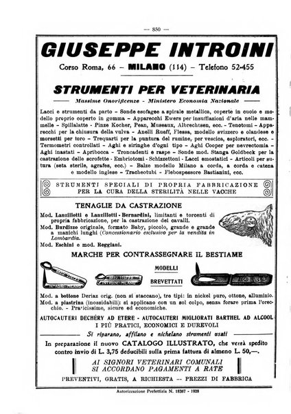 La clinica veterinaria rivista di medicina e chirurgia pratica degli animali domestici