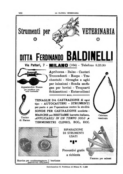 La clinica veterinaria rivista di medicina e chirurgia pratica degli animali domestici