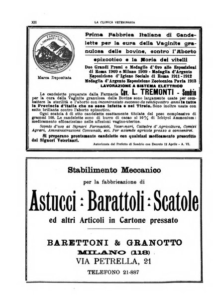 La clinica veterinaria rivista di medicina e chirurgia pratica degli animali domestici