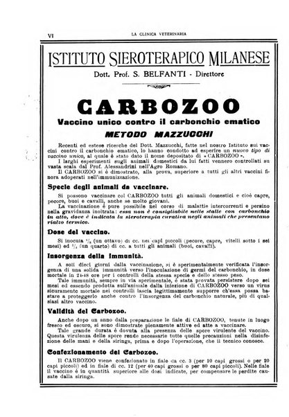 La clinica veterinaria rivista di medicina e chirurgia pratica degli animali domestici