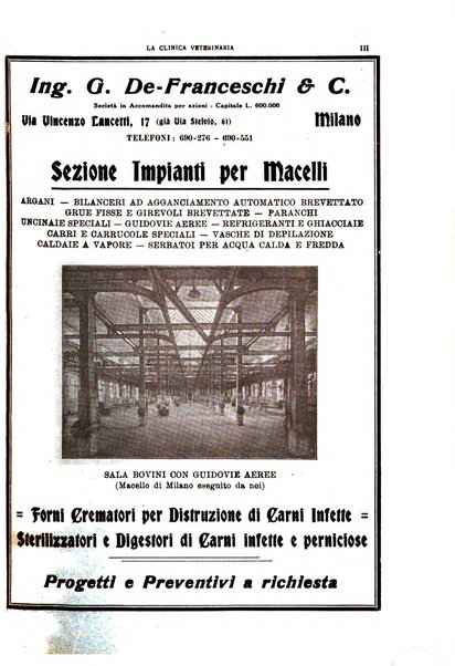 La clinica veterinaria rivista di medicina e chirurgia pratica degli animali domestici