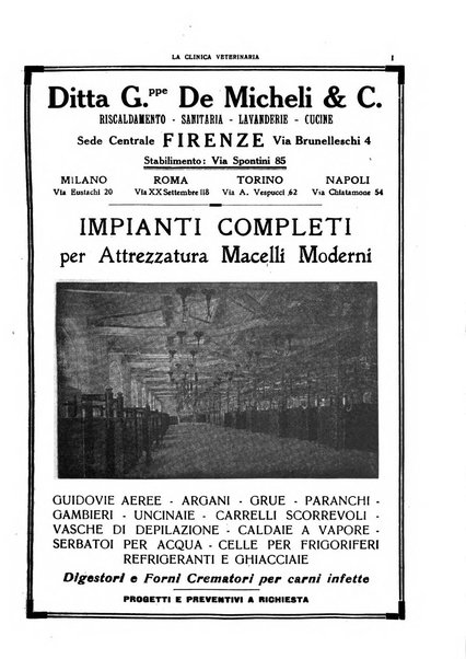 La clinica veterinaria rivista di medicina e chirurgia pratica degli animali domestici