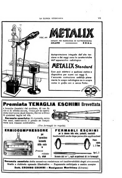La clinica veterinaria rivista di medicina e chirurgia pratica degli animali domestici