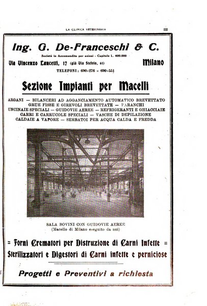 La clinica veterinaria rivista di medicina e chirurgia pratica degli animali domestici