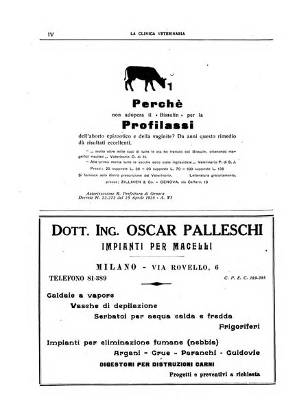 La clinica veterinaria rivista di medicina e chirurgia pratica degli animali domestici