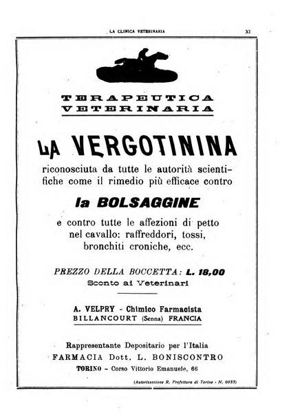 La clinica veterinaria rivista di medicina e chirurgia pratica degli animali domestici