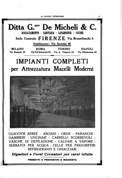 La clinica veterinaria rivista di medicina e chirurgia pratica degli animali domestici