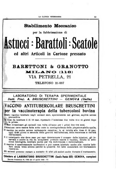 La clinica veterinaria rivista di medicina e chirurgia pratica degli animali domestici